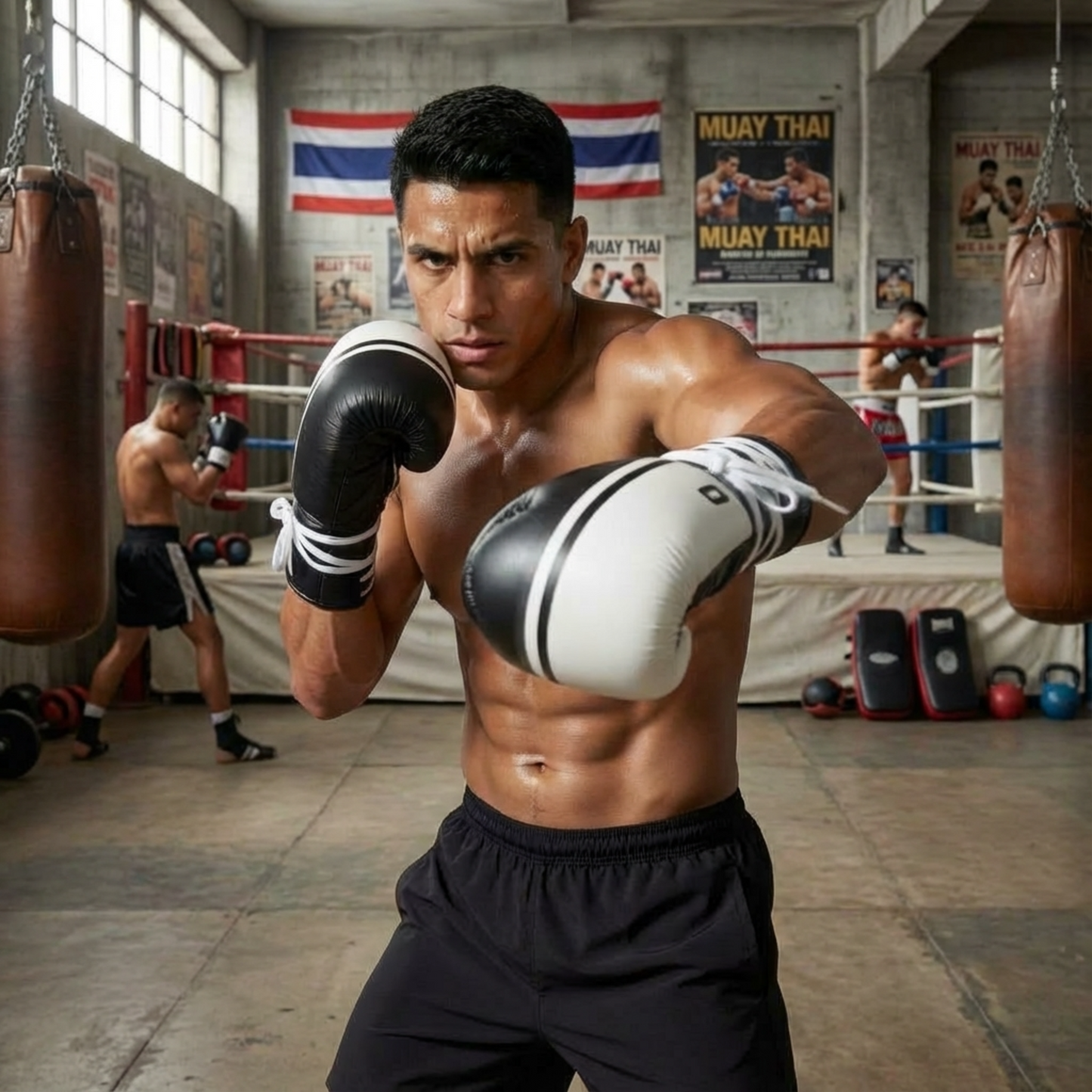 Gants de boxe à lacets